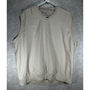 Tommy Armour Men’s Golf Vest Size M Cream Polyester Lined Wind Breaker